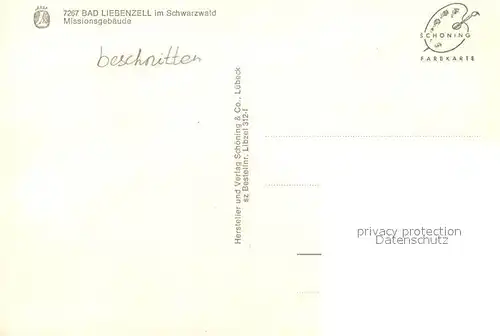 AK / Ansichtskarte Bad_Liebenzell Missionsgebaeude Kurort im Schwarzwald Bad_Liebenzell