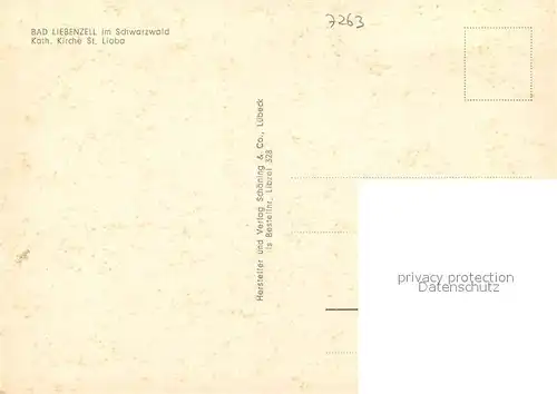 AK / Ansichtskarte Bad_Liebenzell Katholische Kirche St Lioba Kurort im Schwarzwald Bad_Liebenzell
