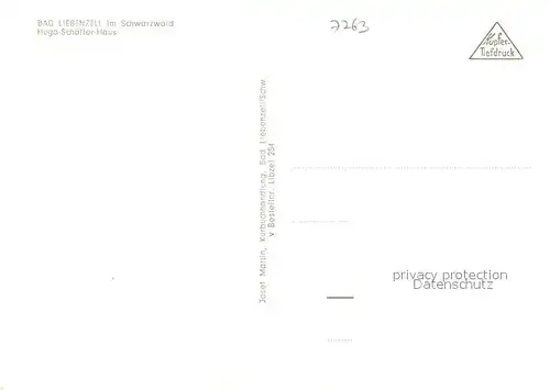 AK / Ansichtskarte Bad_Liebenzell Hugo Schaeffer Haus Kurort im Schwarzwald Kupfertiefdruck Bad_Liebenzell
