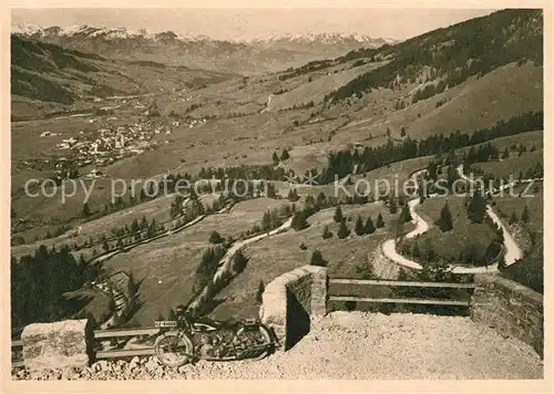 AK / Ansichtskarte Bad_Oberdorf Panorama Blick von der Kanzel der Jochbergstrasse Alpen Kupfertiefdruck Bad_Oberdorf