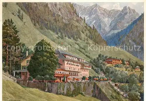 AK / Ansichtskarte Bad_Oberdorf Luitpold Bad Schwefelbad Moorbad Kur Sporthotel Alpen Kuenstlerkarte Bad_Oberdorf