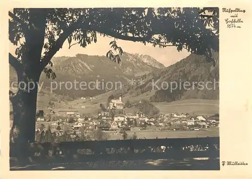 AK / Ansichtskarte Ruhpolding Panorama Blick zum Hochfelln Chiemgauer Alpen Ruhpolding