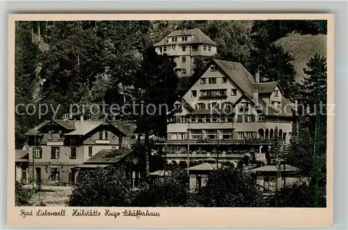 AK / Ansichtskarte Bad_Liebenzell Heilstaette Hugo Schaeffer Haus Bad_Liebenzell