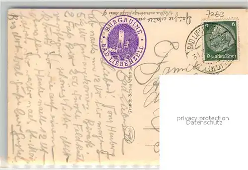 AK / Ansichtskarte Bad_Liebenzell Stadtpanorama mit Burg Kurort im Schwarzwald Bad_Liebenzell