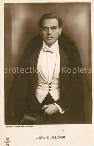 AK / Ansichtskarte Schauspieler Bernd Aldor  Schauspieler