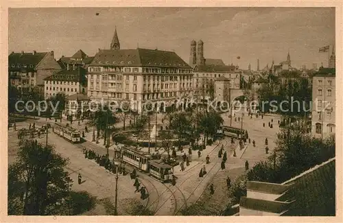 AK / Ansichtskarte Strassenbahn Muenchen Sendlingertorplatz Sendlingertor Strassenbahn