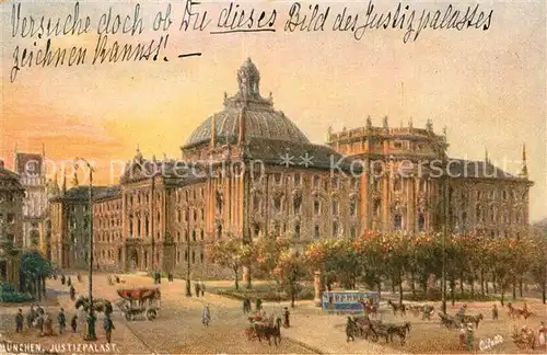 AK / Ansichtskarte Verlag_Tucks_Oilette_Nr. 169 B Muenchen Justizpalast Verlag_Tucks_Oilette_Nr.