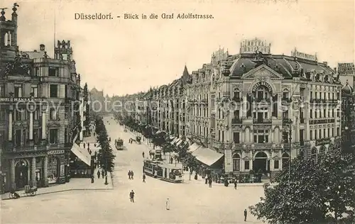 AK / Ansichtskarte Strassenbahn Duesseldorf Graf Adolfstrasse  Strassenbahn