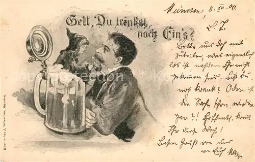 AK / Ansichtskarte Muenchner_Kindl Bierkrug Mann  Muenchner Kindl