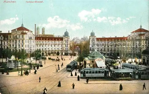 AK / Ansichtskarte Strassenbahn Karlstor Rondell  Strassenbahn