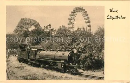 AK / Ansichtskarte Lokomotive Wien Liliputbahn Riesenrad  Lokomotive