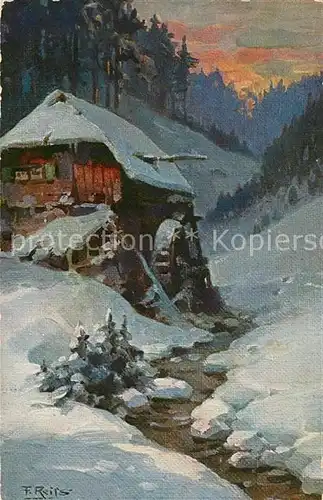 AK / Ansichtskarte Reiss_Fritz Winter im Schwarzwald  Reiss Fritz