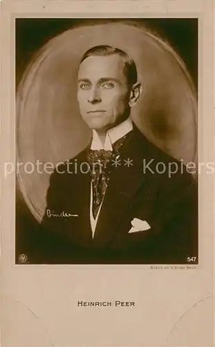 AK / Ansichtskarte Schauspieler Heinrich Peer  Schauspieler