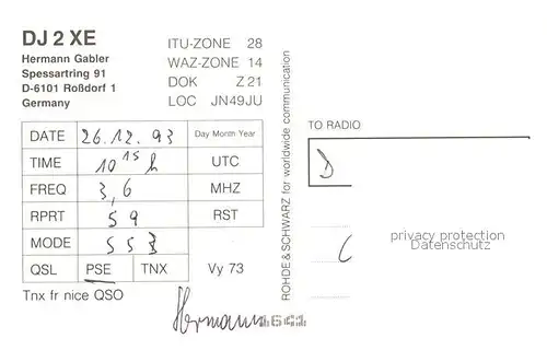 AK / Ansichtskarte Funk Rohde & Schwarz Messgeraete  Funk