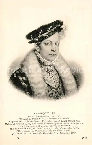 AK / Ansichtskarte Adel_Frankreich Francois II  Adel Frankreich