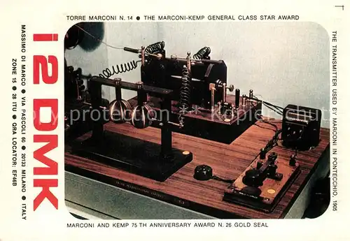 AK / Ansichtskarte Funk Loeschfunkensender Verstaerker Marconi Pontecchio  Funk