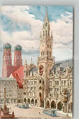 AK / Ansichtskarte Wagner_Richard_Kuenstler Muenchen Neues Rathaus Wagner_Richard_Kuenstler