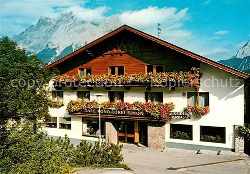 AK / Ansichtskarte Lermoos_Tirol Cafe Simon Zugspitze Lermoos Tirol