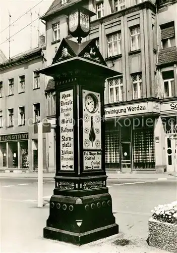 AK / Ansichtskarte Werdau_Sachsen Wegweiser August Bebel Strasse Werdau Sachsen