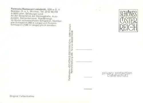 AK / Ansichtskarte Lofer Panorama Restaurant Loderbichl  Lofer