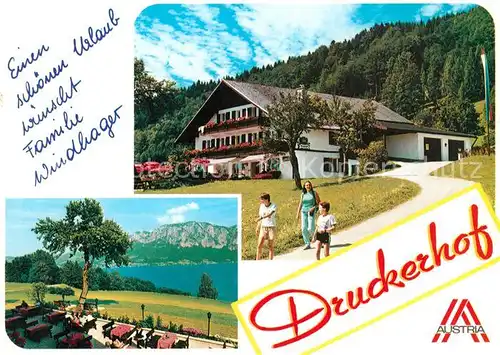 AK / Ansichtskarte Unterach_Attersee Druckerhof  Unterach Attersee