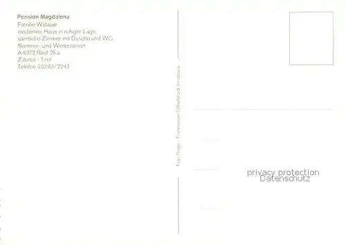 AK / Ansichtskarte Ried_Zillertal Haus Magdalena  Ried_Zillertal