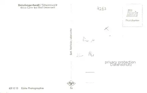 AK / Ansichtskarte Unterlengenhardt Paracelsus Haus und Sanatorium Burghalde Fliegeraufnahme Unterlengenhardt