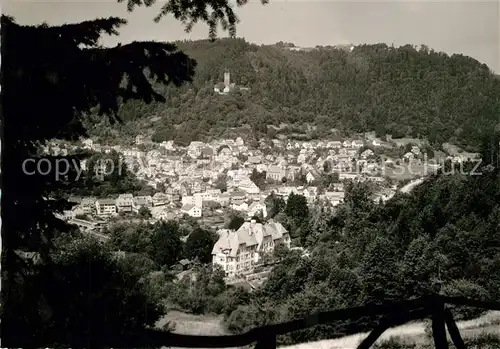 AK / Ansichtskarte Bad_Liebenzell Stadtpanorama mit Blick zur Burg Kurort im Schwarzwald Bad_Liebenzell