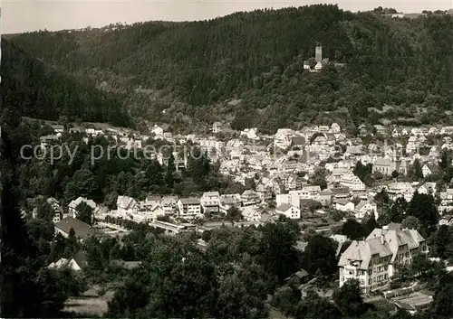 AK / Ansichtskarte Bad_Liebenzell Stadtpanorama mit Blick zur Burg Kurort im Schwarzwald Bad_Liebenzell