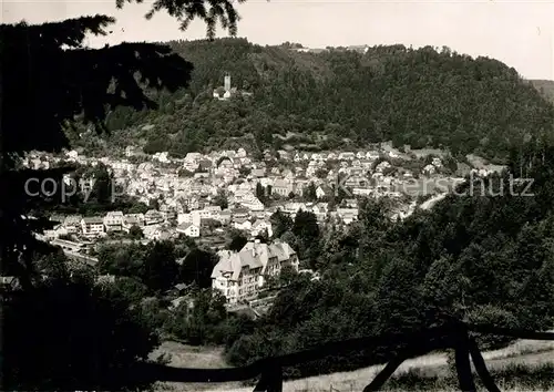 AK / Ansichtskarte Bad_Liebenzell Stadtpanorama mit Blick zur Burg Kurort im Schwarzwald Bad_Liebenzell