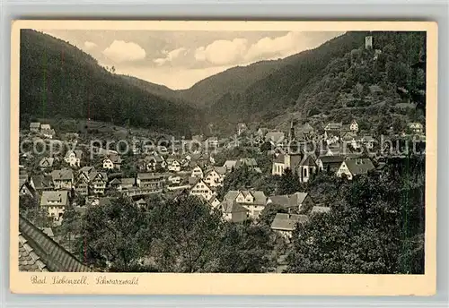 AK / Ansichtskarte Bad_Liebenzell Stadtpanorama mit Blick zur Burg Kurort im Schwarzwald Bad_Liebenzell