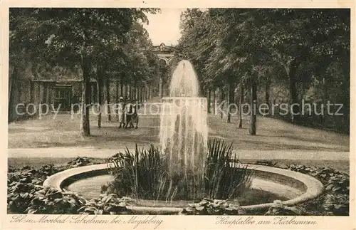 AK / Ansichtskarte Salzelmen_Bad Sol und Moorbad Hauptallee am Kurbrunnen Salzelmen_Bad