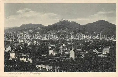 AK / Ansichtskarte Eisenach_Thueringen Panorama mit Wartburg Eisenach Thueringen
