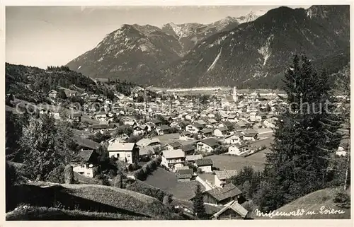 AK / Ansichtskarte Mittenwald_Bayern mit Soiern Mittenwald Bayern