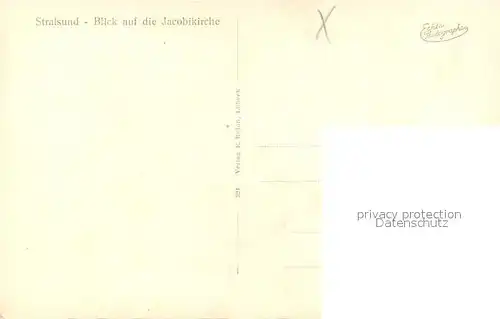AK / Ansichtskarte Stralsund_Mecklenburg_Vorpommern Jacobikirche Stralsund_Mecklenburg