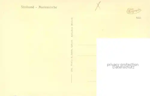 AK / Ansichtskarte Stralsund_Mecklenburg_Vorpommern Marienkirche Stralsund_Mecklenburg