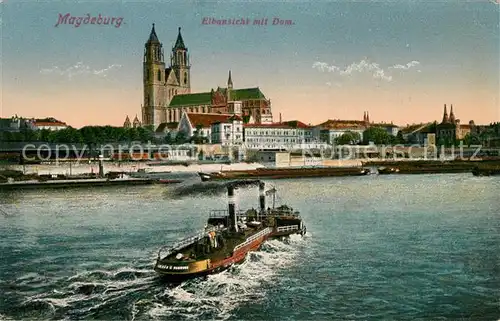 AK / Ansichtskarte Magdeburg Elbansicht mit Dom Magdeburg