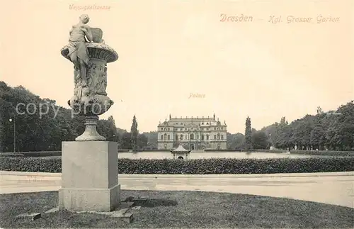 AK / Ansichtskarte Dresden Kgl Grosser Garten Ueppigkeitsvase Palais Dresden