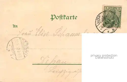 AK / Ansichtskarte Woerlitz Partie am Gothischen Haus Woerlitz