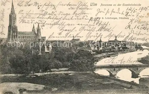 AK / Ansichtskarte Ulm_Donau Panorama mit Ulmer Muenster Ulm_Donau