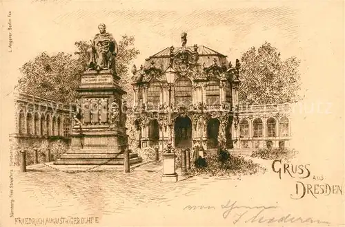AK / Ansichtskarte Dresden Friedrich August der Gerechte Denkmal Dresden