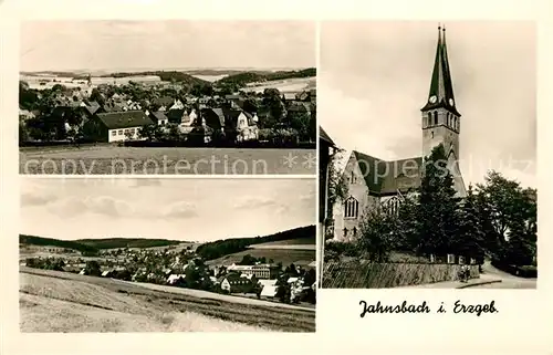 AK / Ansichtskarte Jahnsbach Panorama Kirche Jahnsbach