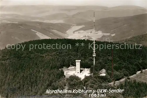 AK / Ansichtskarte Valbert Nordhelle mit Kolbturm und UKW Sender Fliegeraufnahme Valbert