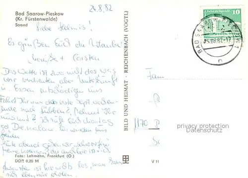 AK / Ansichtskarte Bad_Saarow Pieskow Neptunbad am Scharmuetzelsee Strand Rutsche Bad_Saarow Pieskow