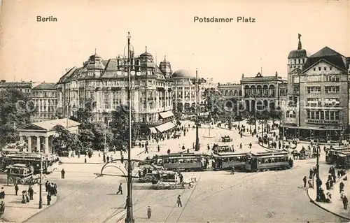 AK / Ansichtskarte Strassenbahn Berlin Potsdamer Platz Strassenbahn