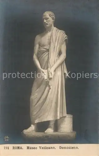 AK / Ansichtskarte Skulpturen Demostene Roma Museo Vaticano Skulpturen