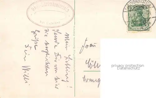 AK / Ansichtskarte Dampfer_Seitenrad Kaiserin Auguste Viktoria Koblenz Ehrenbreitstein Dampfer Seitenrad