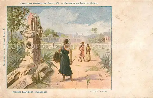 AK / Ansichtskarte Exposition_Universelle_Paris_1900 Ruines d Angkor Cambodge  Exposition_Universelle