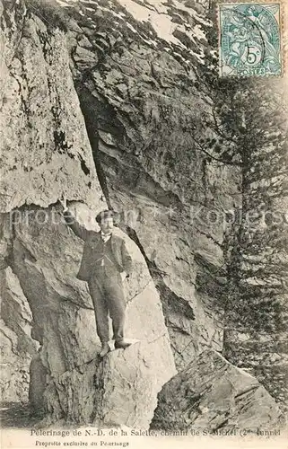 AK / Ansichtskarte Bergsteigen_Klettern Pelerinage Notre Dame de la Salette Chemin St. Michel Bergsteigen_Klettern