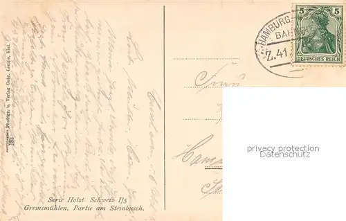 AK / Ansichtskarte Gremsmuehlen Partie am Steinbusch Gremsmuehlen